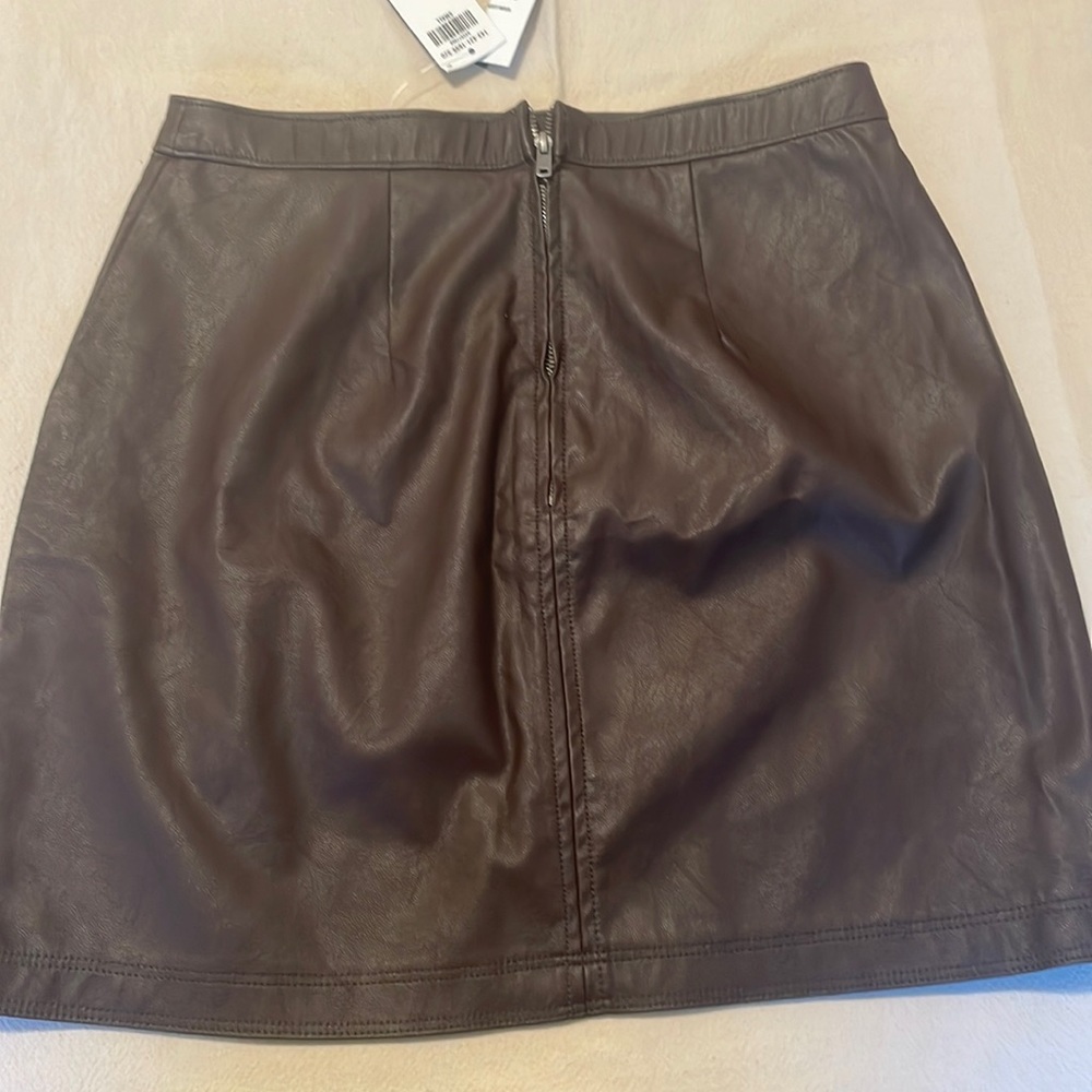 Vegan leather mini skirt